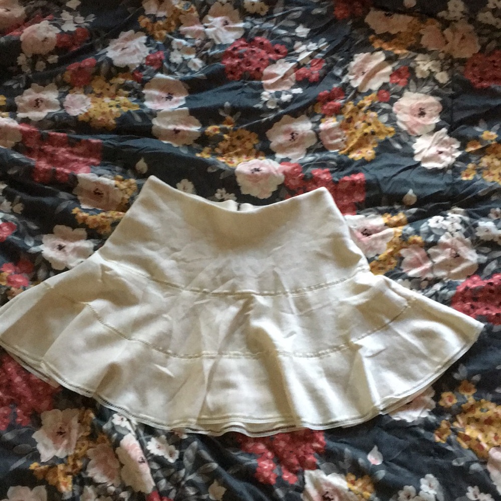 Cream circle skirt